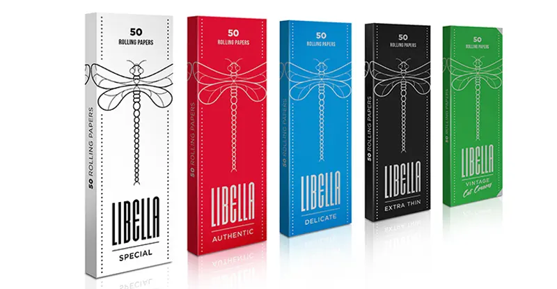 Cigaretové papieriky Libella - rôzne druhy..